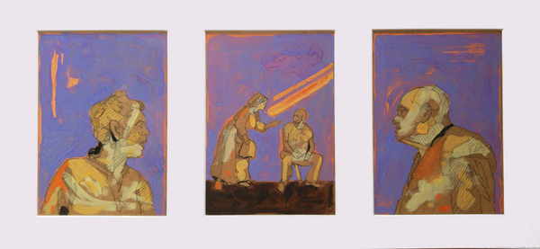 Phylactère XI - tempera - 53x26